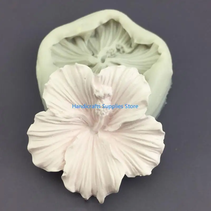 R1wa hibiscus على شكل قوالب DIY فندان قوالب الشوكولاتة تزيين الأدوات السيليكون مادة مصنوعة يدويا