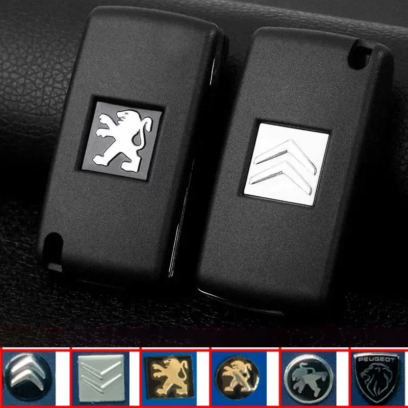 Car Key Stickers Auto Control Keychain Emblem Accessories For Peugeot 206 307 308 207 3008 208 407 508 2008 Rifter RCZ Citroen