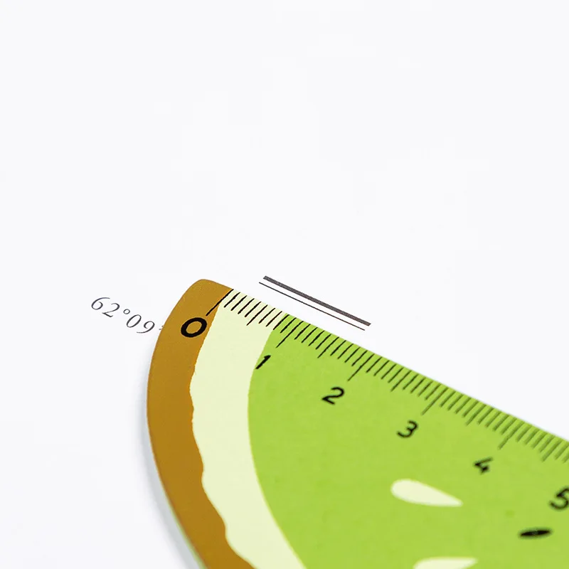 Regla de medición de frutas de dibujos animados, regla de madera creativa, herramienta de dibujo de bricolaje multifunción, regla de estudiante,