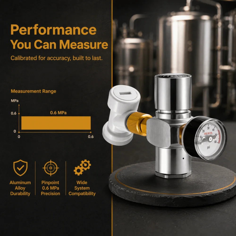 Mini Design Nitrogen Pressure Gauge 3/8UNF Thread Pressure Display Mini Pressure Gauge N2 Specific Gas Strap Gauge Gas System