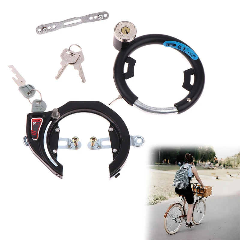 1Set Anti Theft Alloy With 2 Keys Bike Horseshoe Lock For Mountain Bike Road Bicycle Crab Claw Lock DIY Accessories