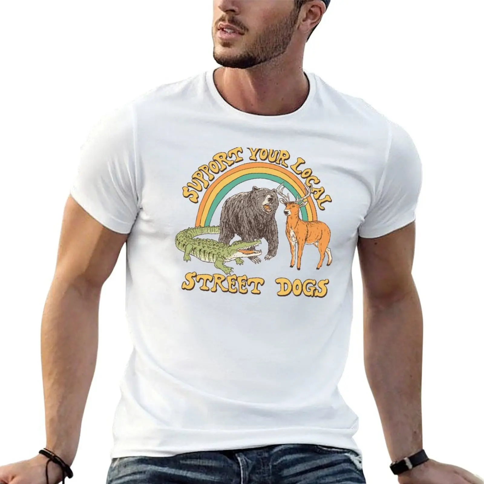 

t shirts man for cotton T-Shirt Dogs man percent cotton t cotton t 100 heavy Street man shirt shirt for