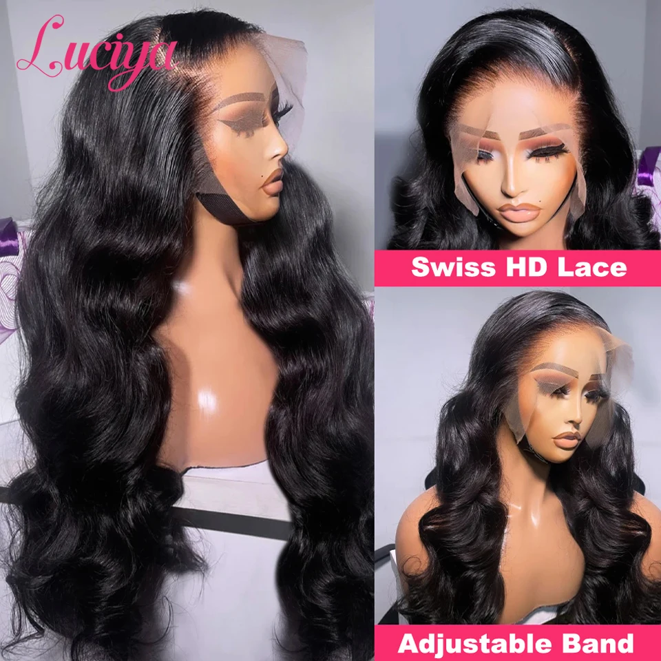 Glueless Body Wave Human Hair Lace Frontal Wig Pre Plucked HD Transparent 13x4 13x6 Lace Front Human Hair Wig 5x5 Closure Wigs