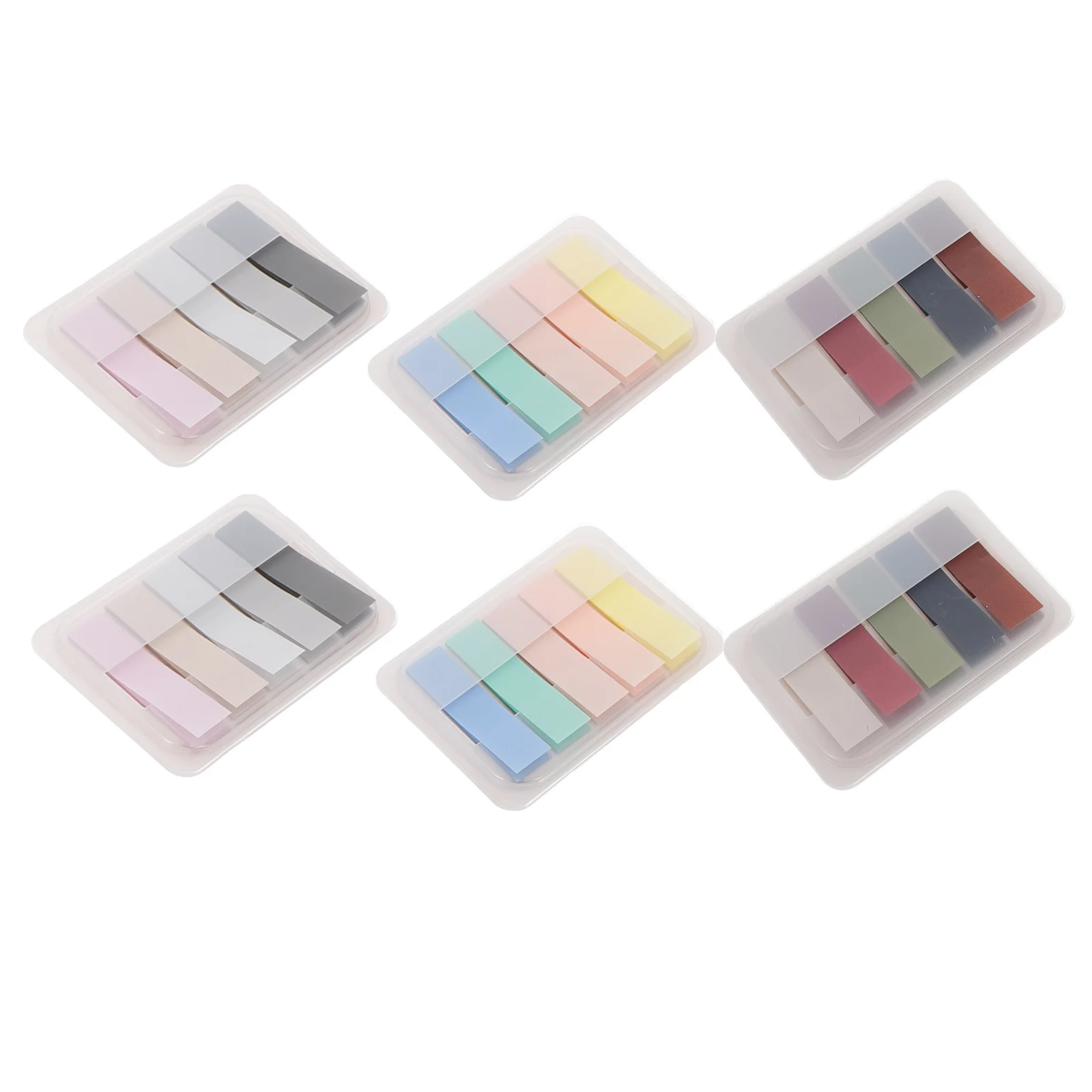 

6pcs Self-adhesive Memo Pads Colored Paper Notepads Adhesive Notebooks Office Use Portable Practical