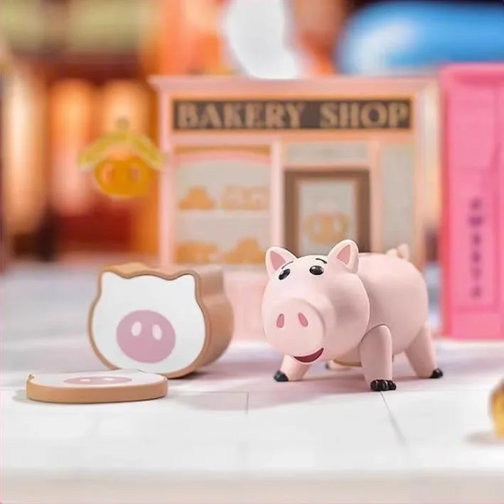 Miniso disney pixar feliz sobremesa rua caixa cega caixa misteriosa bonito dos desenhos animados estatueta mini boneca ornamento de mesa