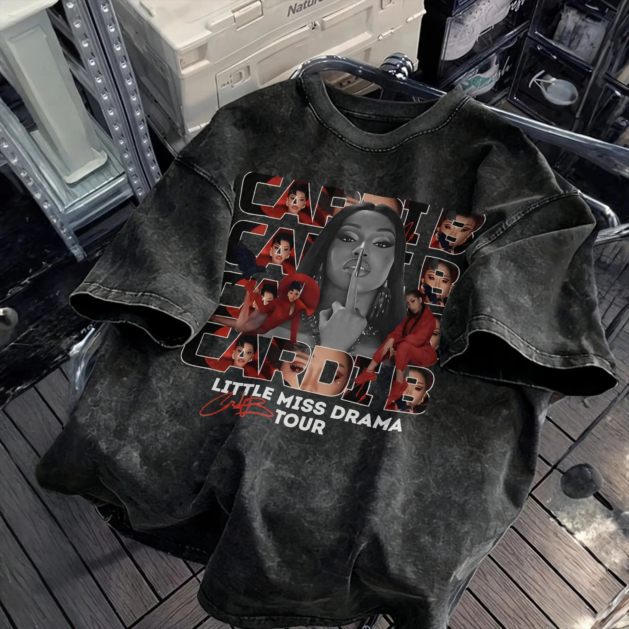 Cardi B Little Miss Drama Tour 2026  T-Shirt Summer  Streetwear T Shirts Cotton Tshirt For Mens Short-Sleeve Design Top Tees