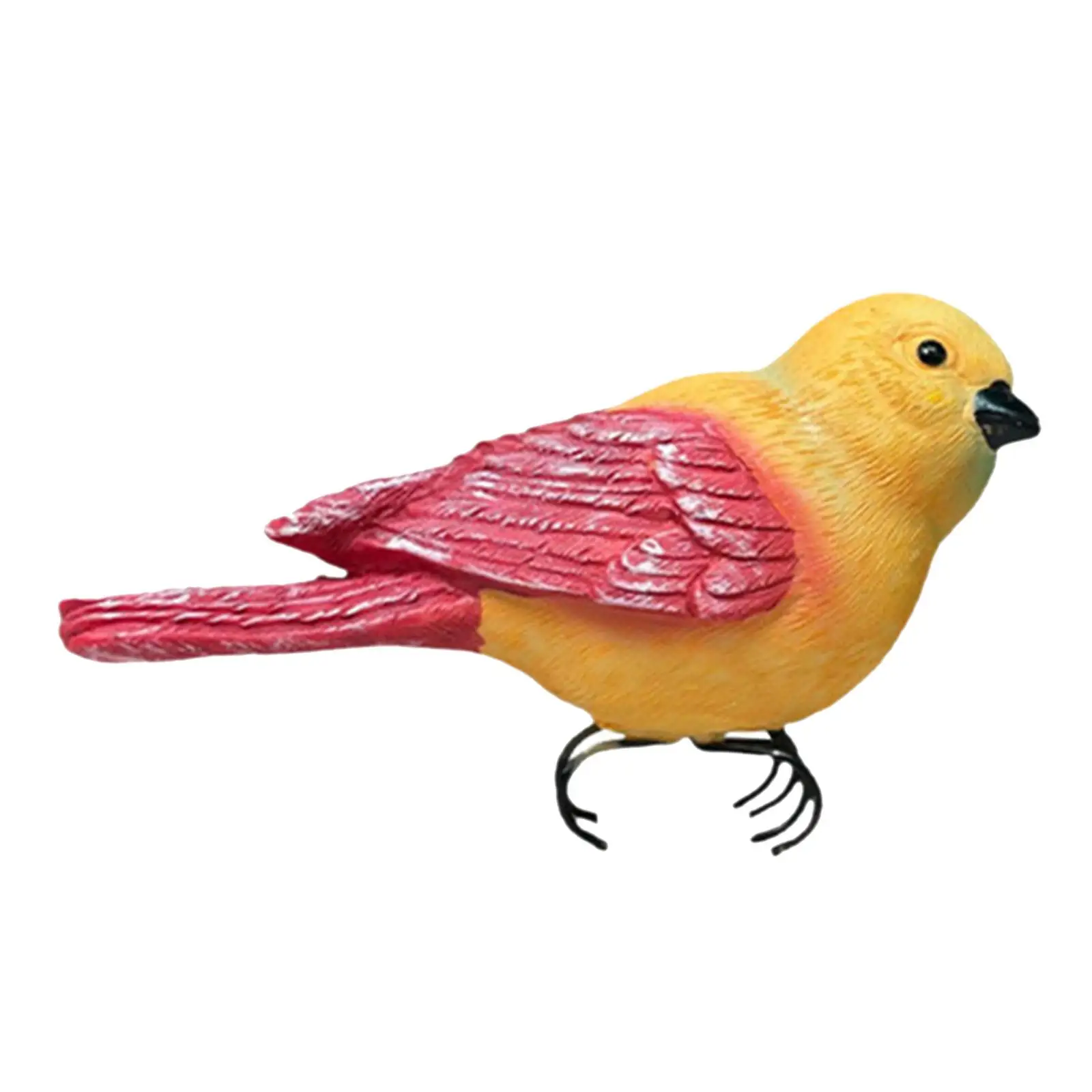 Artificial Garden Bird Model Decoration Resin Figurine for Patio Tree Flower Pot Hugger Sculpture