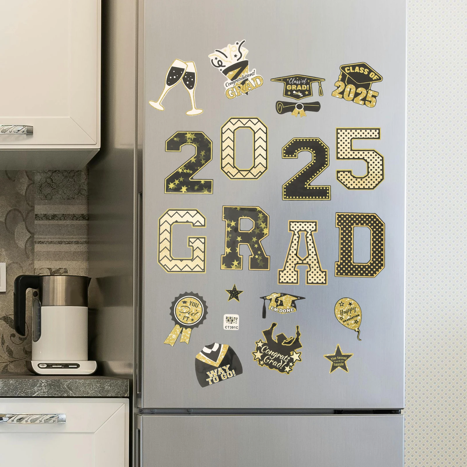 

Creative Magnet Decal Stickers Set For Fridge Decoration Pvc Easy Apply Home Office Garage Decor Graduation Day Party