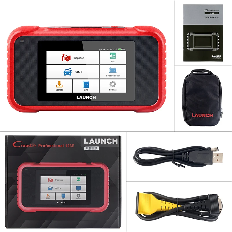 LAUNCH X431 CRP123E V2.0 Global Version Automotive Car Diagnostic Tools OBD2 Scanner ABS SRS Airbag Engine AT SAS Brake Reset