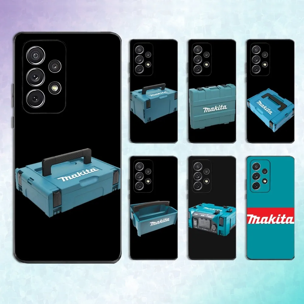

M-Makita-ES Toolbox Phone Case For Samsung S25,S24,S23,S22,S21,S20,S10,Ultra,Plus,Lite,FE,Soft Silicone Black Cover