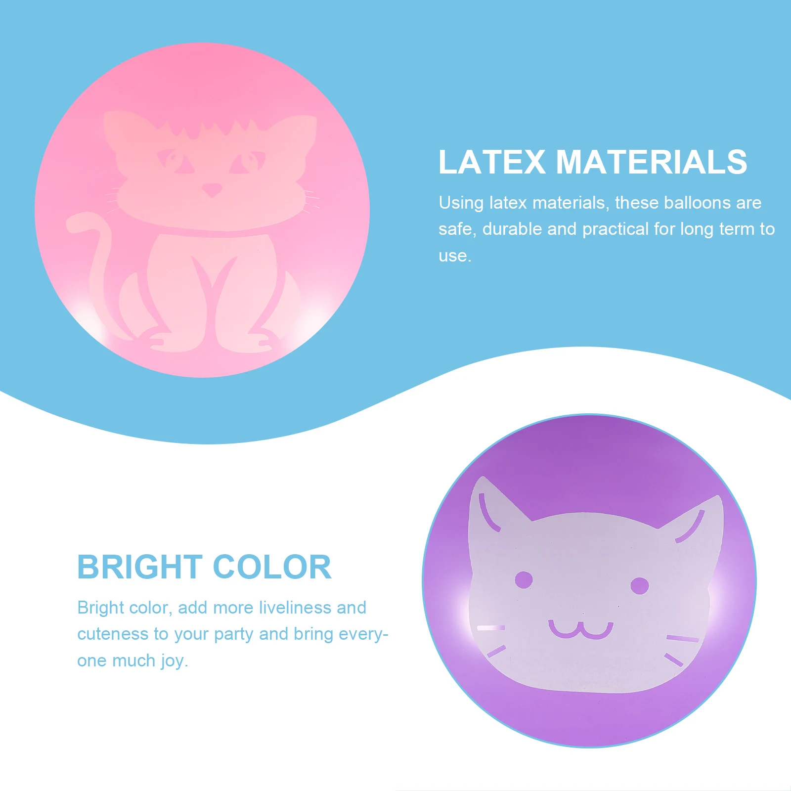 

40pcs Balloon Set Multi-Function Cat Theme Decorative Birthday Balloons For Party Wedding Celebration Household Accessories