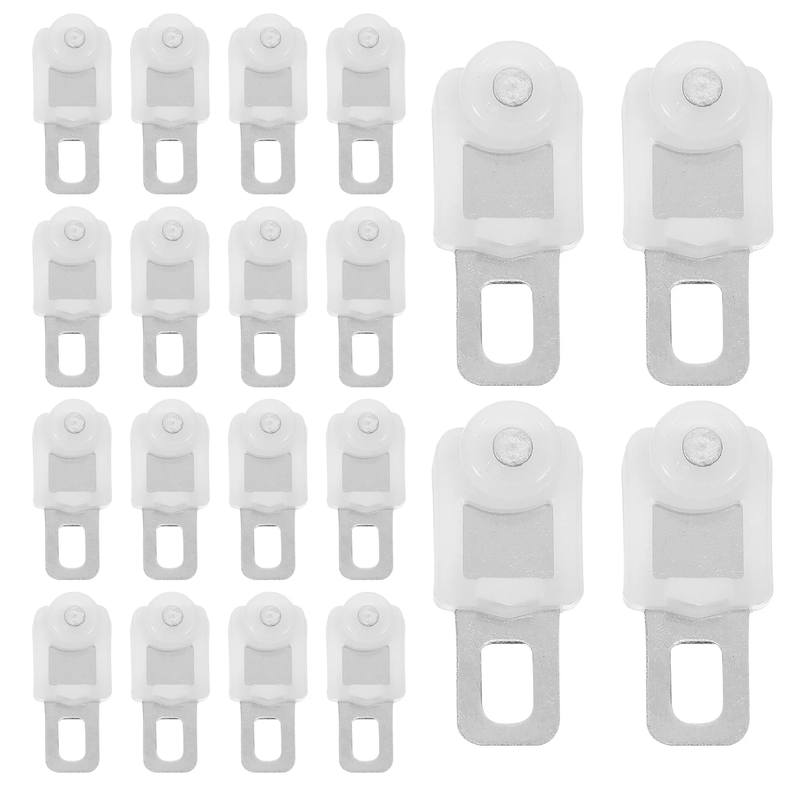 20 قطعة من بكرات مسار الستار شديدة التحمل من الفولاذ المقاوم للصدأ، طائرة شراعية منزلقة صامتة وناعمة لغرفة النوم والمكتب والحمام والمطبخ سهلة