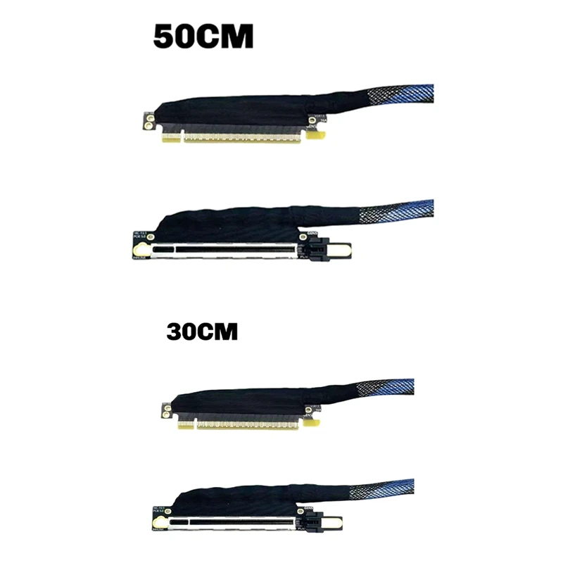 

новый! !PCIE 5.0 X16 Видеокарта Удлинительный кабель графического процессора Посеребренный PCIe5.0 X16 GEN5 64GT/S Адаптер Серверный кабель