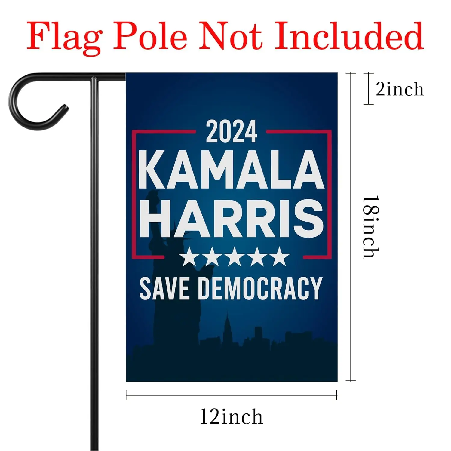 Kamala Harris Save Democracy 2024 Garden Flag - Funny Race President Usa Flag - Vote For Kamala Harris Garden Flag - President G