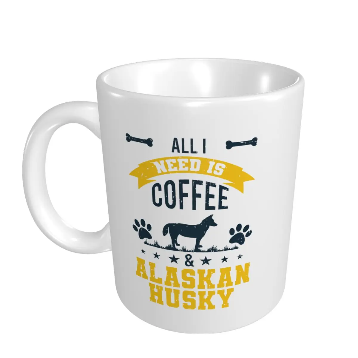 Mark Cup Mug ALL I NEED Alaska Siberian Husky Huskies Dog Coffee Mugs Tea Milk Water Cup Travel Mugs For Office Home