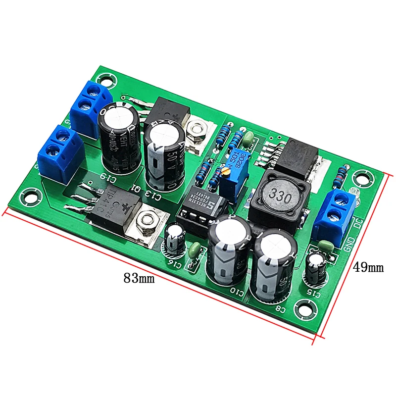 Adjustable buck boost power module XL6009, with one turn dual positive and negative voltage regulation output 5V9V12V15V18V