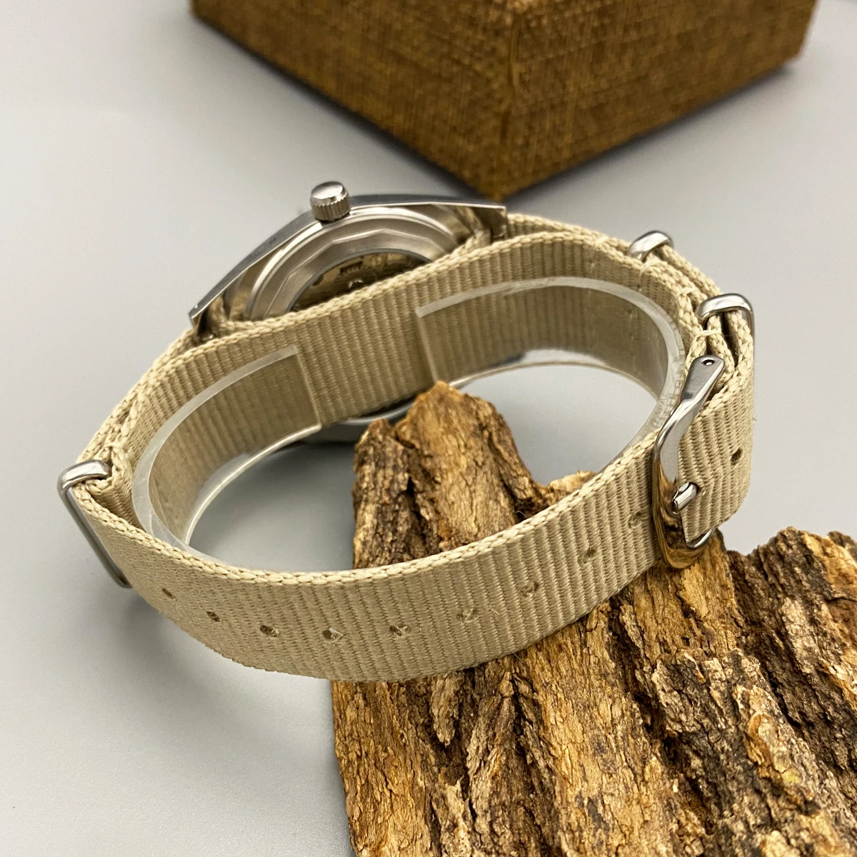 شنغهاي 36 مللي متر ساعة ميكانيكية يدوية الرياح 7120-الفولاذ المقاوم للصدأ مقاوم للماء باوهاوس تصميم ساعة للرجال دروبشيبينغ