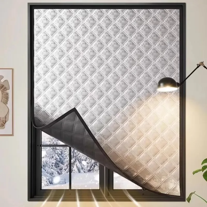 Windproof and Warm Curtains, Winter Windproof, Bedroom, Insulation Film, Screen Windows, Cold Proof Sealed Window Film, Door