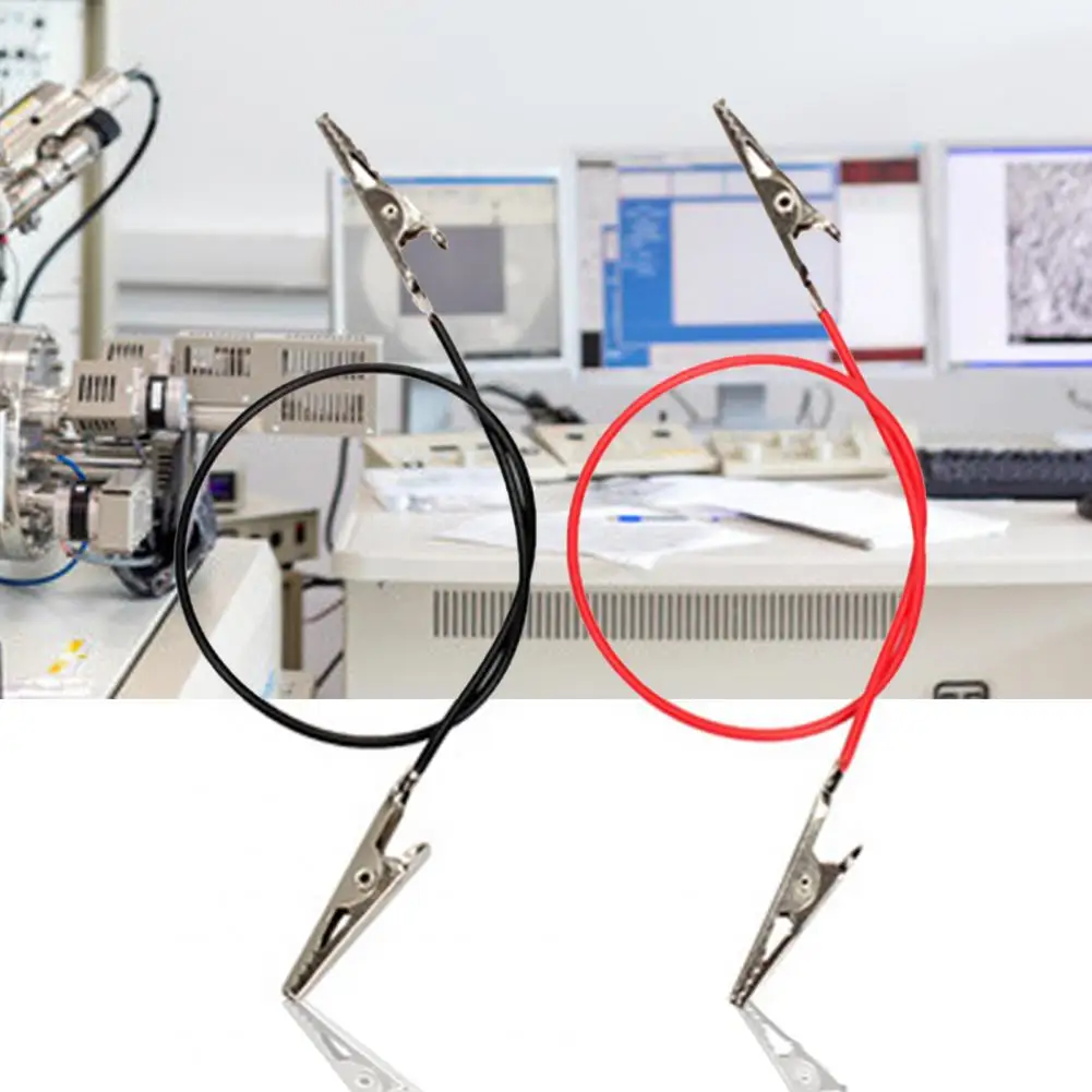 2pcs teste de física fio cobre bothway jacarés clipe condutor estudante escola experimento físico