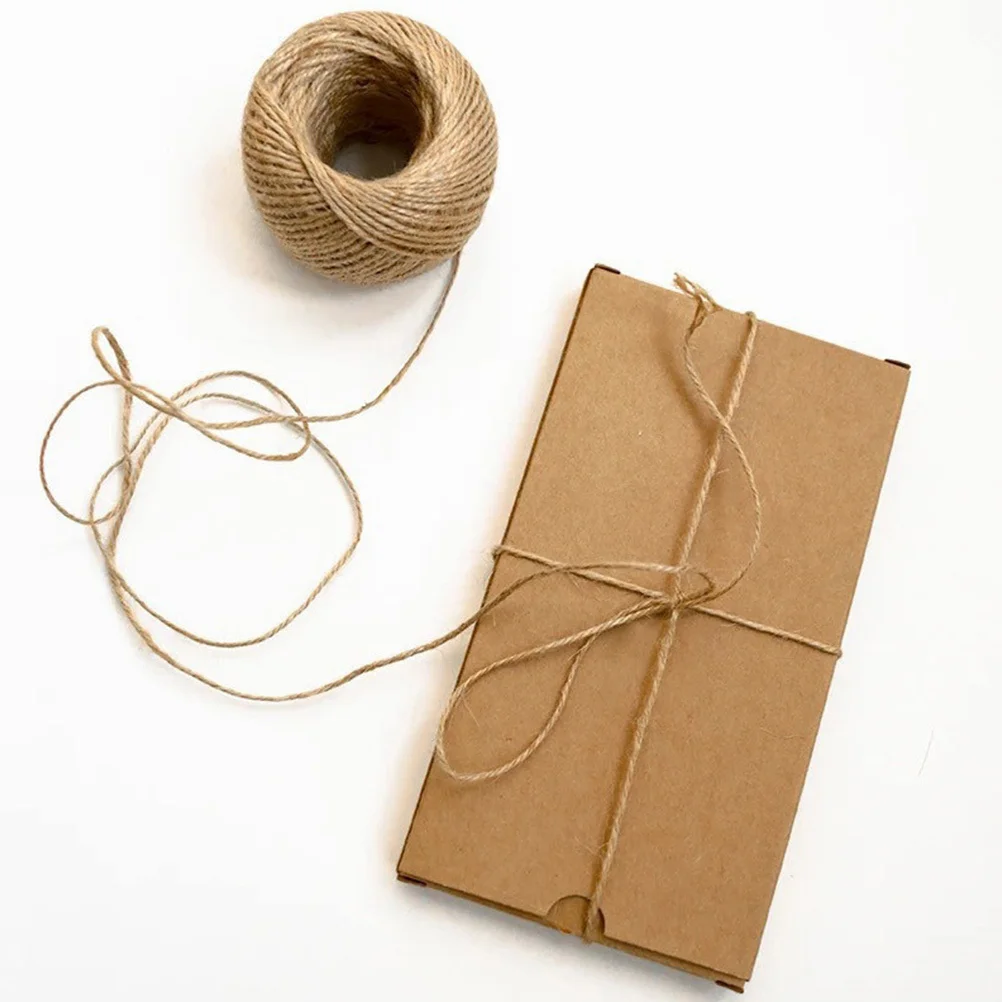 

2 Rolls DIY Crafts Jute Twine Durable Natural Jute String for Gift Wrapping Decorative Handmade Packaging Party String