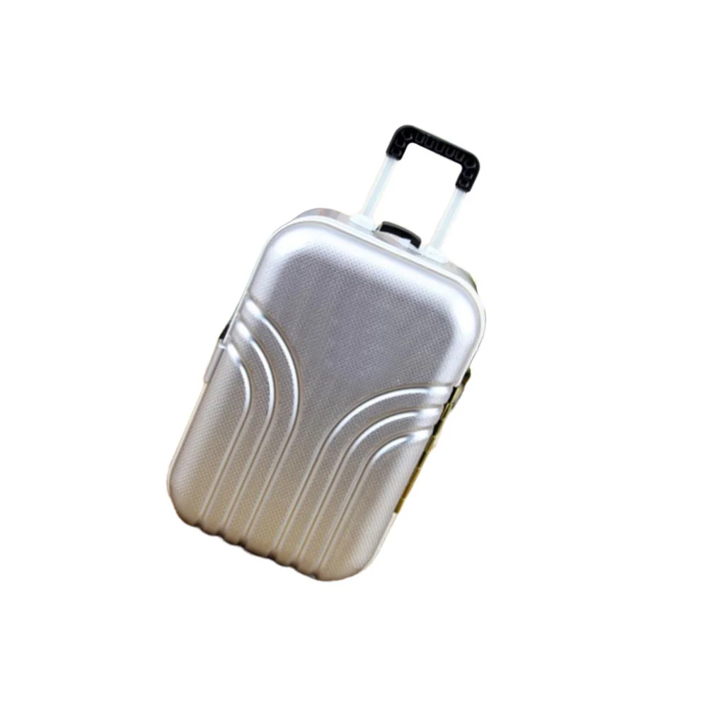 1Pcs Luggage Saving Pot Mini Piggy Bank Money Box Trolley Case for Kids Children Silver Educational Gift Mini Saving Pot
