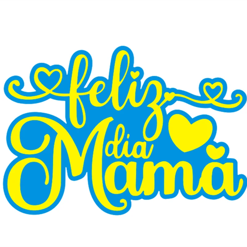 Nowa hiszpańska dekoracja feliz dia mama wykrojniki z metalu album do scrapbookingu DIY papierowych kartek wytłaczanie rękodzieło ręcznie wycinane