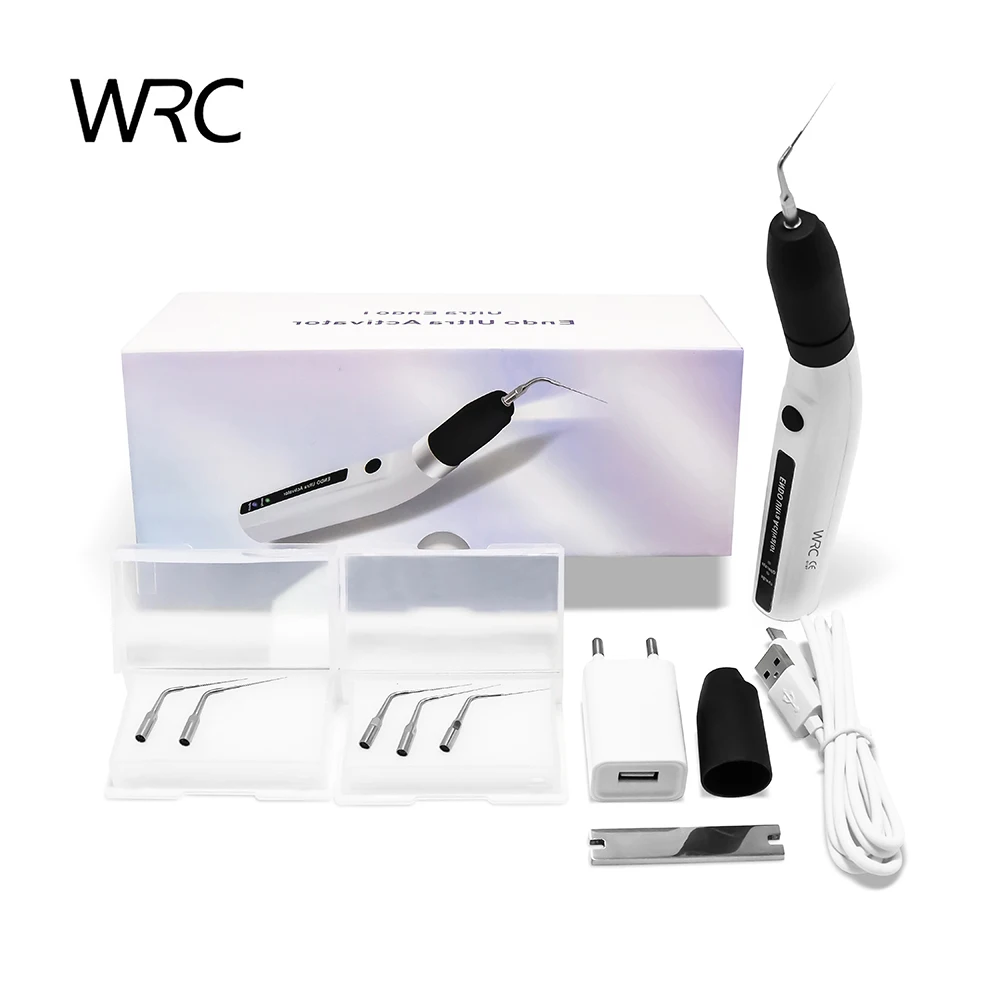 Dental LED Portable Wireless Ultrasonic Activator Activator Ultrasonic Washing Tooth with 6 Tips Dentistry Tools