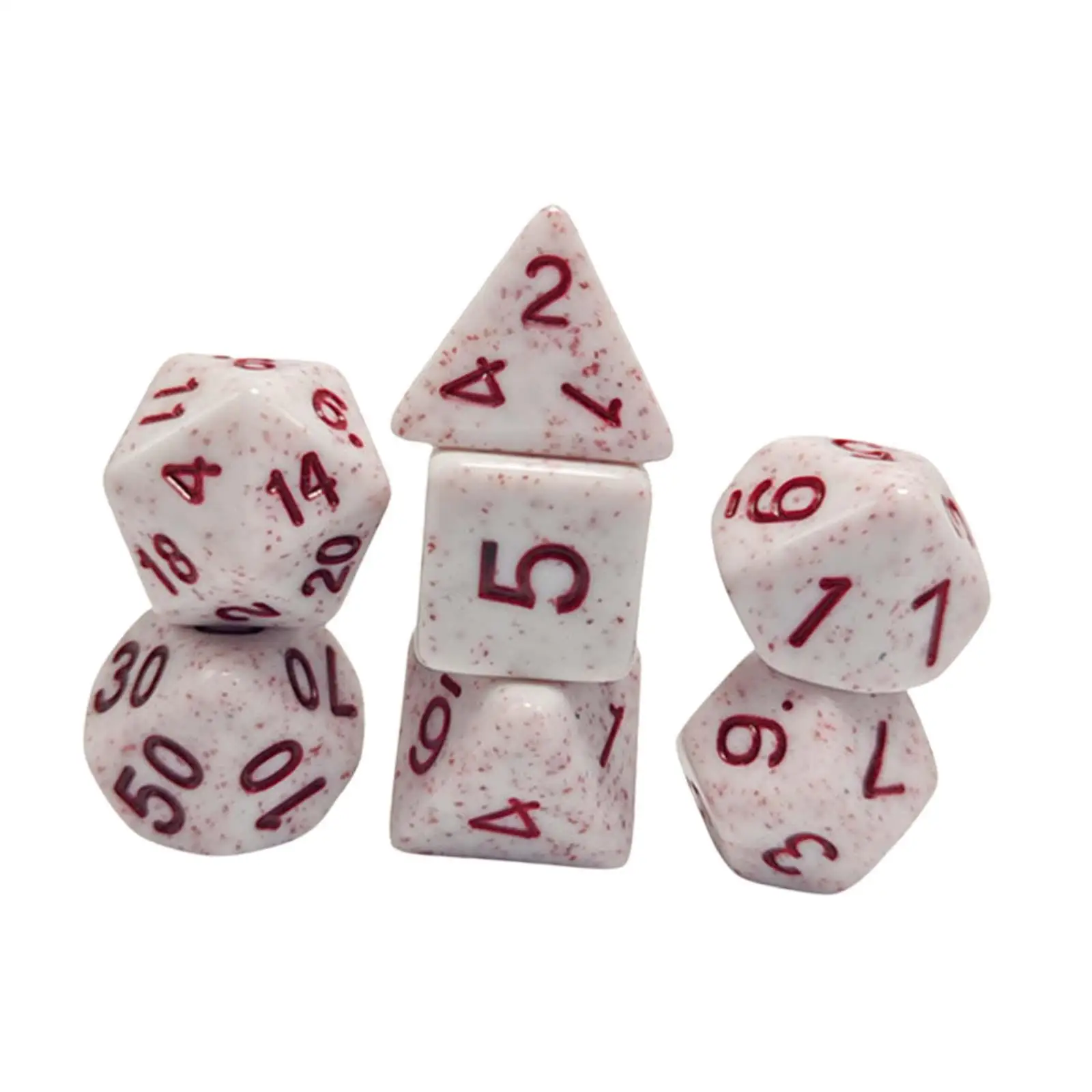 7 Pieces Game Dices Set Party Favors Polyhedral Dices for Bar KTV Board Game