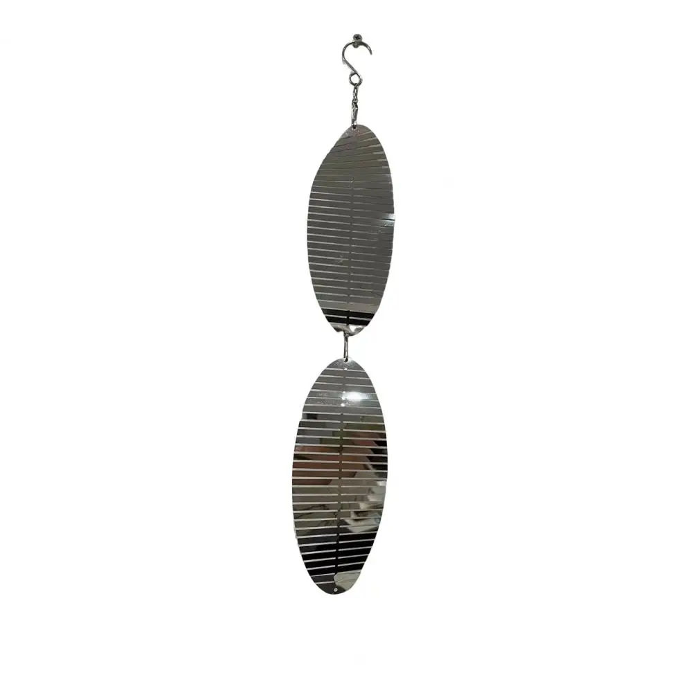 Herring Bone 3d Wind Chime Highly Reflective Metal Bird Reflector Wind Spinner for Outdoor Garden Farm Double-sided for Yard