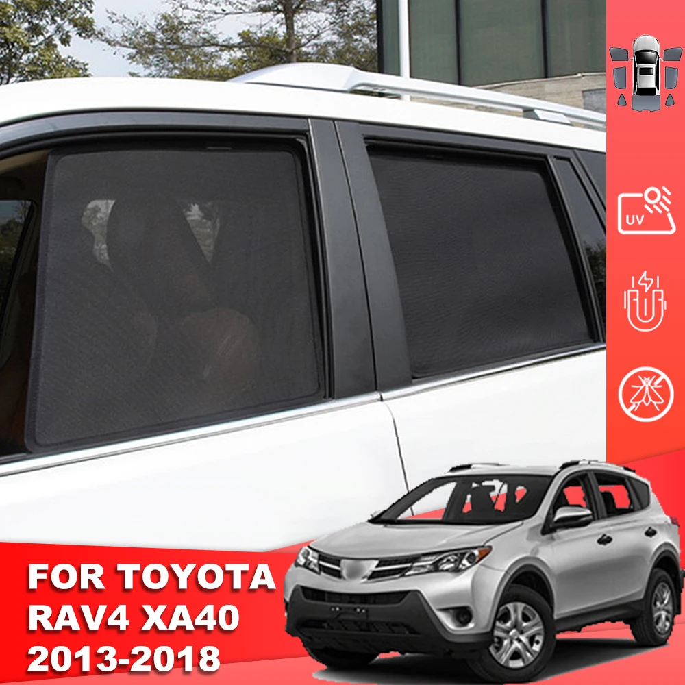 

For Toyota RAV4 XA40 RAV 4 2013-2018 Magnetic Car Sunshade Shield Front Windshield Curtain Rear Side Baby Window Sun Shade Visor