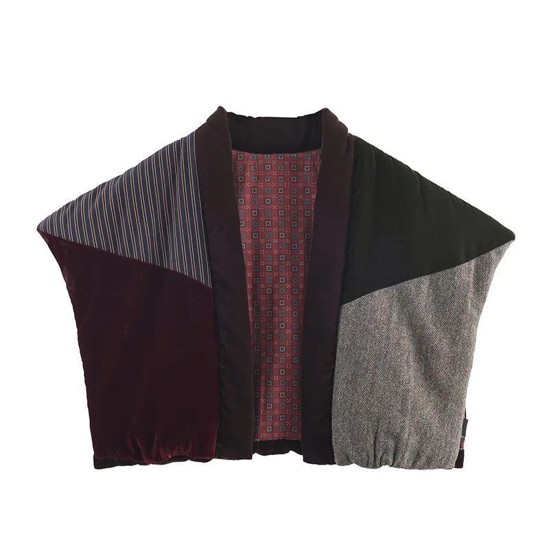 

2025 Autumn Winter Cotton Vests For Women New Fashion Velvet Splicing Sleeveless Jackets Female Vests Coat Chic Waiscoat Tops