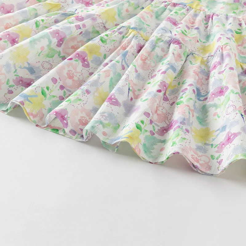 ديف بيلا فستان للفتيات الخريف الصيف الأطفال القطن الأزهار التنانير ملابس خارجية غير رسمية أنيقة الأميرة الاطفال الملابس DK2251553