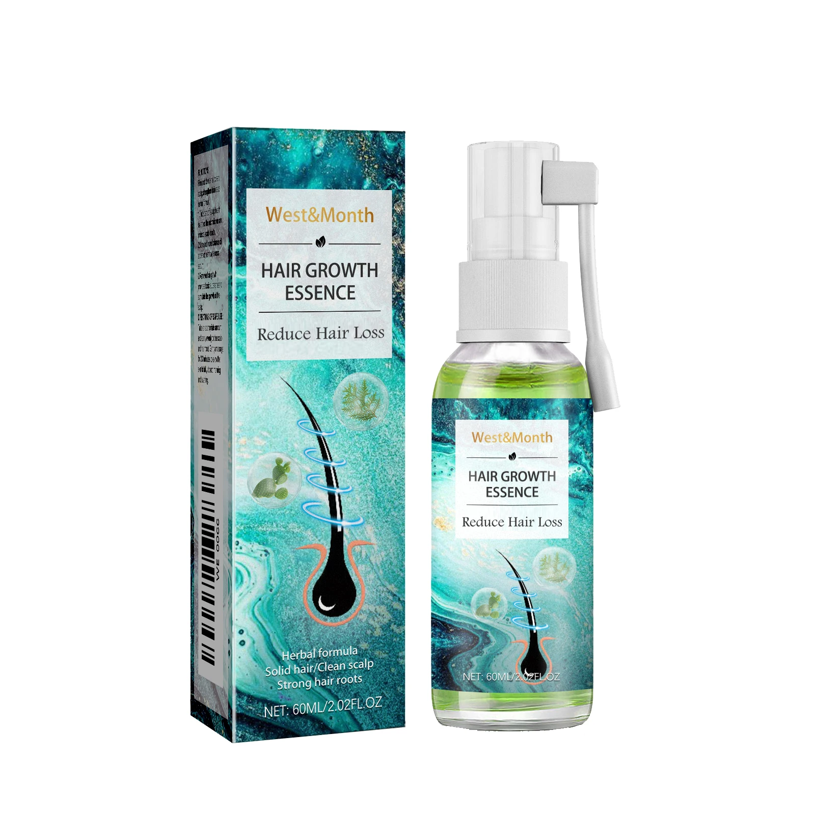 Side Primary Leaf Herbal Hair Care Solution, Gentle Care, Moisturizing Hair, Light and Shiny Hair Care