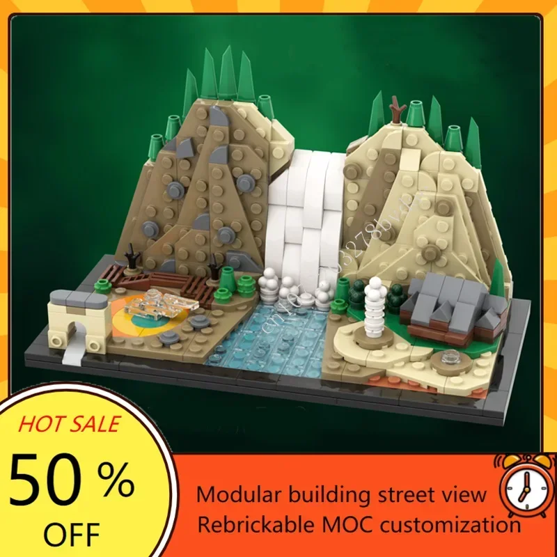 397PCS Yellowstone National Park Diorama Modular MOC Creative street view Model Custom Puzzle DIY Education Model Toys Gifts