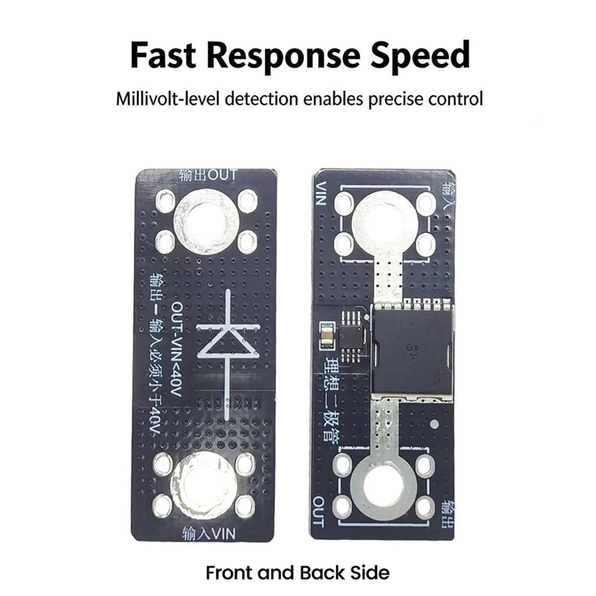 40A Ideal Diode Module Unlimited Voltage Backflow Prevention for Solar Charging Battery Backup Systems