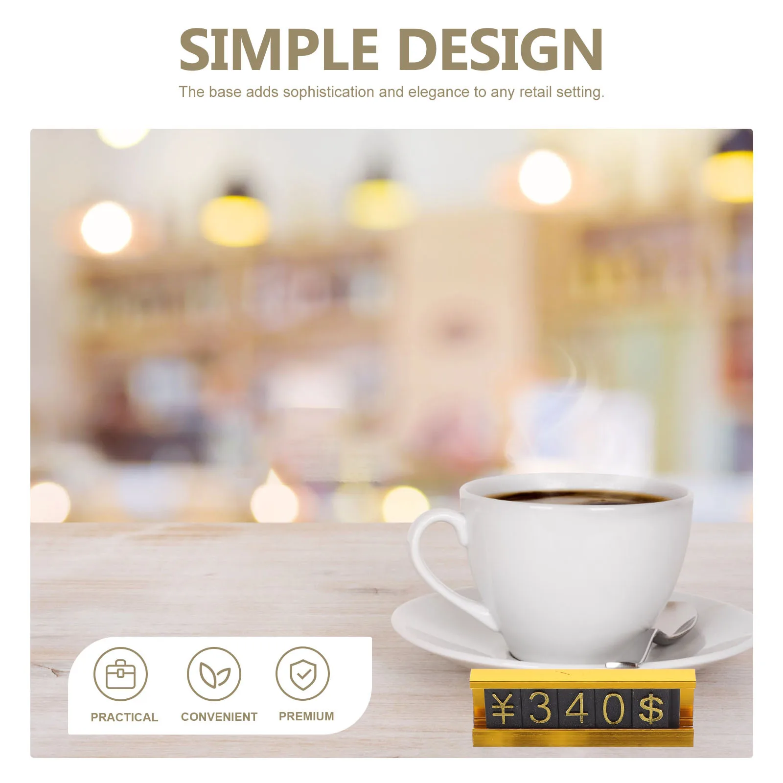 

12Sets Adjustable Price Tag Counter Stand Clear Display Retail Price Holder Durable Number Sign