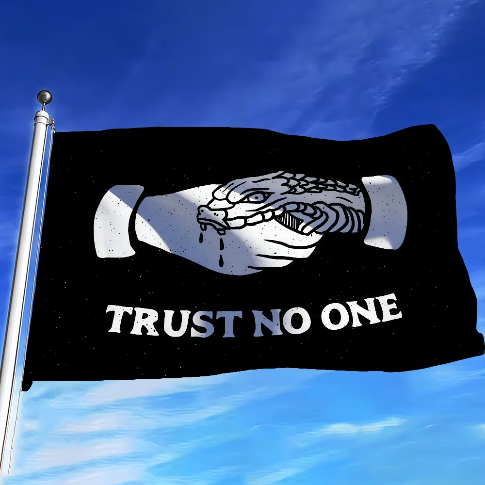Trust No One flag Tapestries Outdoor Parties Bedrooms Living Rooms Dorm Rooms Wall Decor Banners Gifts