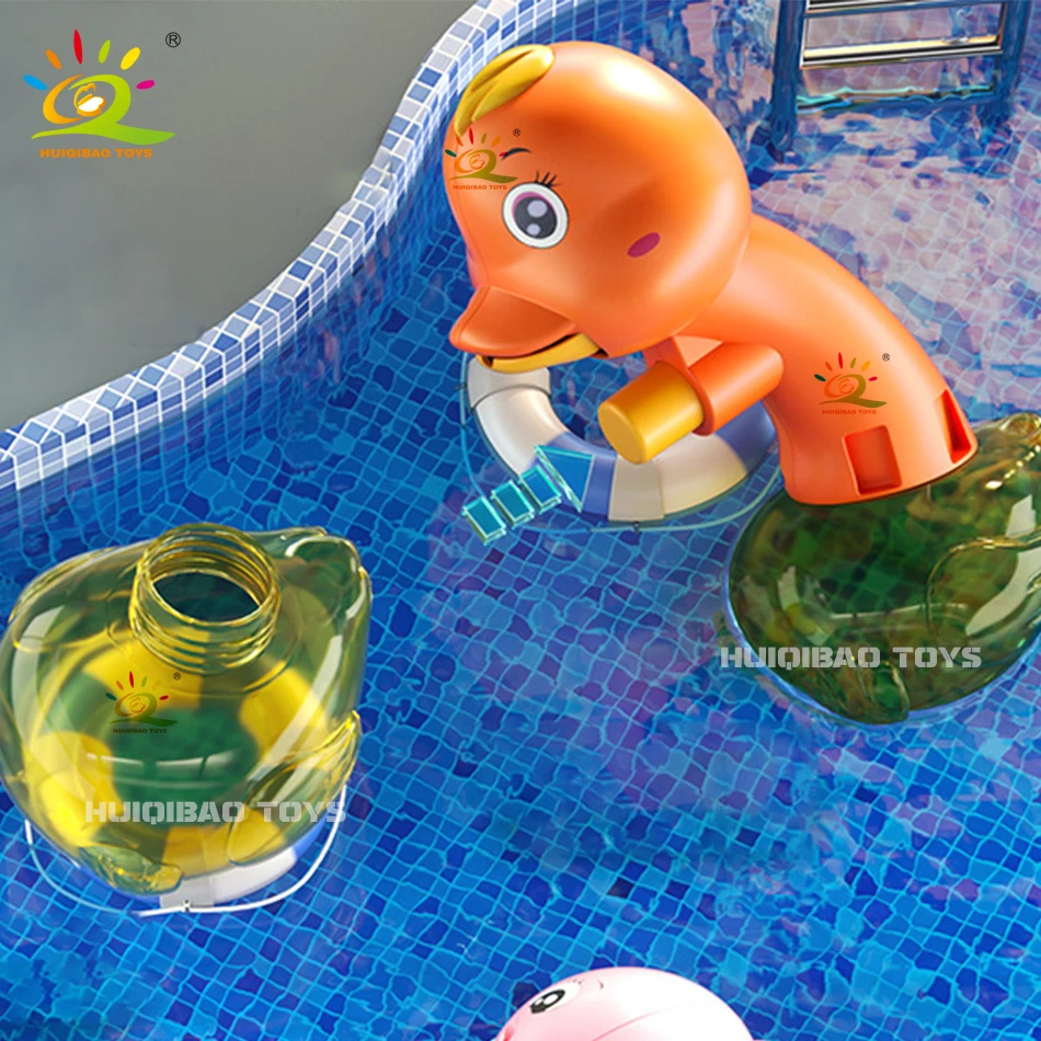 Huiqibao 2025 Leuke Cartoon Handleiding Eend Waterpistool Pistool Schieten Speelgoed Zomer Buiten Spelen Watersport Strand Speelgoed Voor Volwassenen Gift
