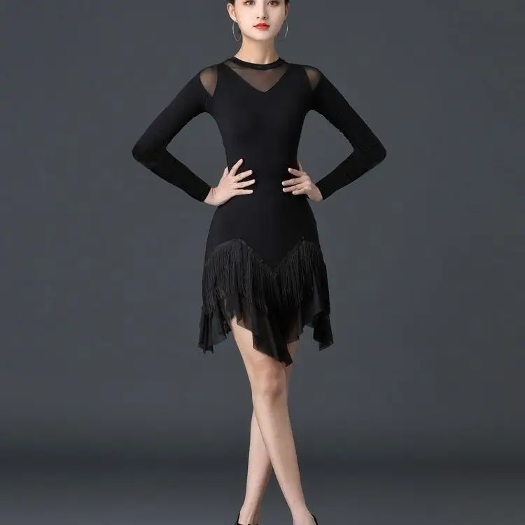 New National Standard Dance Top Female Adult Modern Dance Costume Latin Dance Practice Dress Ballroom Dance Wear