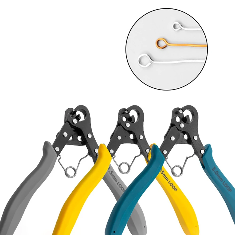 Wire Rolling Plier Set 1.5/2.25/3mm For Wire Winding Bending Repair Jewelry Making Tool Round Nose Pliers For Wire Ring Wrapping