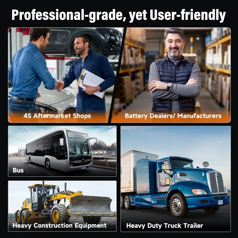 BT705 Car Battery Tester 12V 24V, Automotive 100-2000CCA Battery Load Tester Battery Analyzer Digital Charging System Al