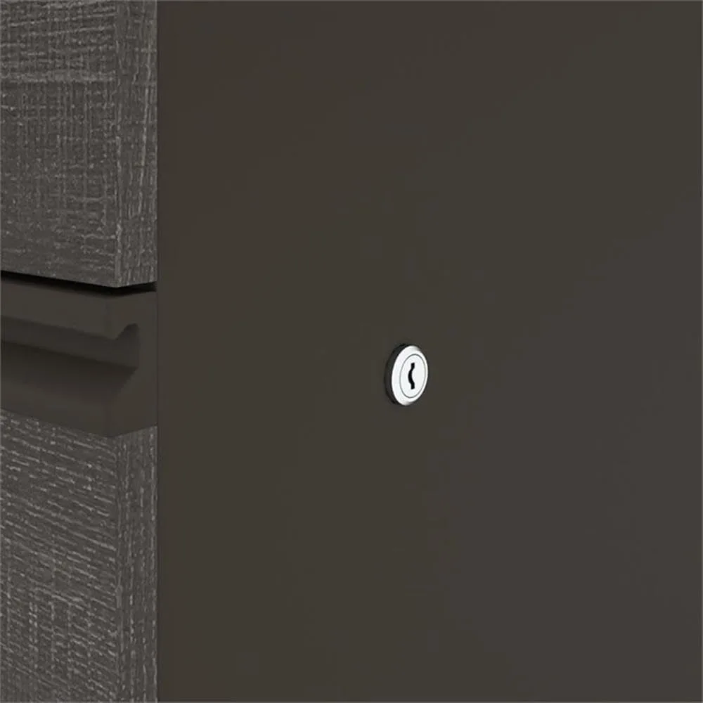 3-Drawer Expandable File Cabinet in Bark Gray and Slate Finish for Additional Storage