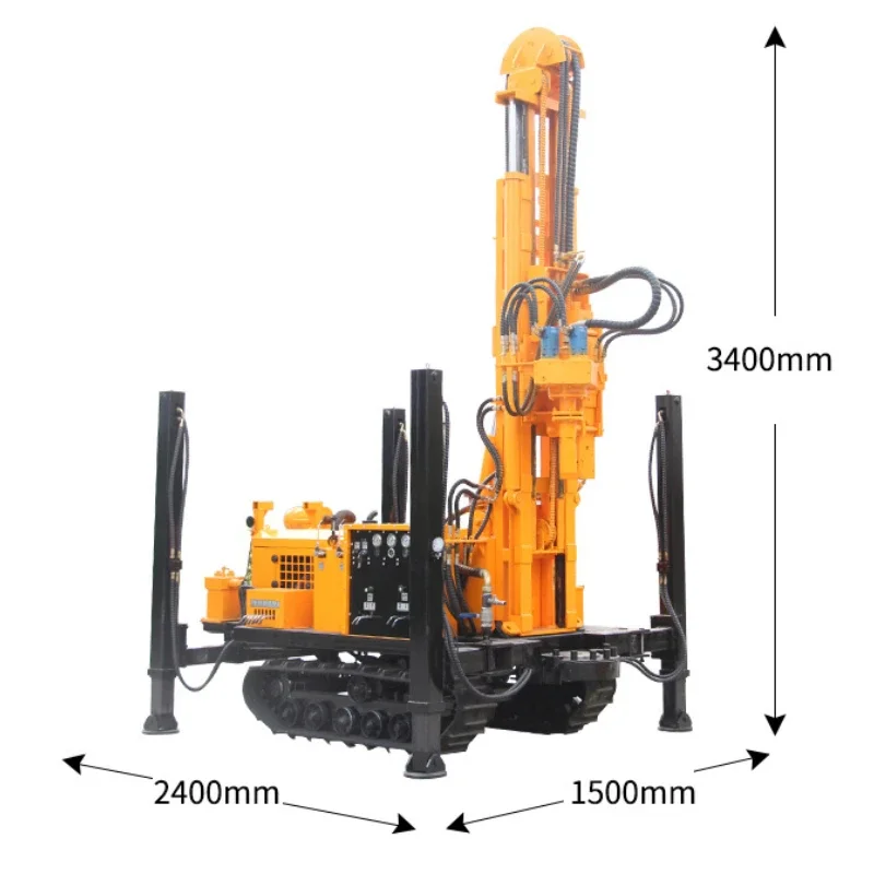 Crawler Deep Water Well Rotary Drilling Rig Quality Soil Core Sample Drilling Rig Machine Equipment for Geological Exploration