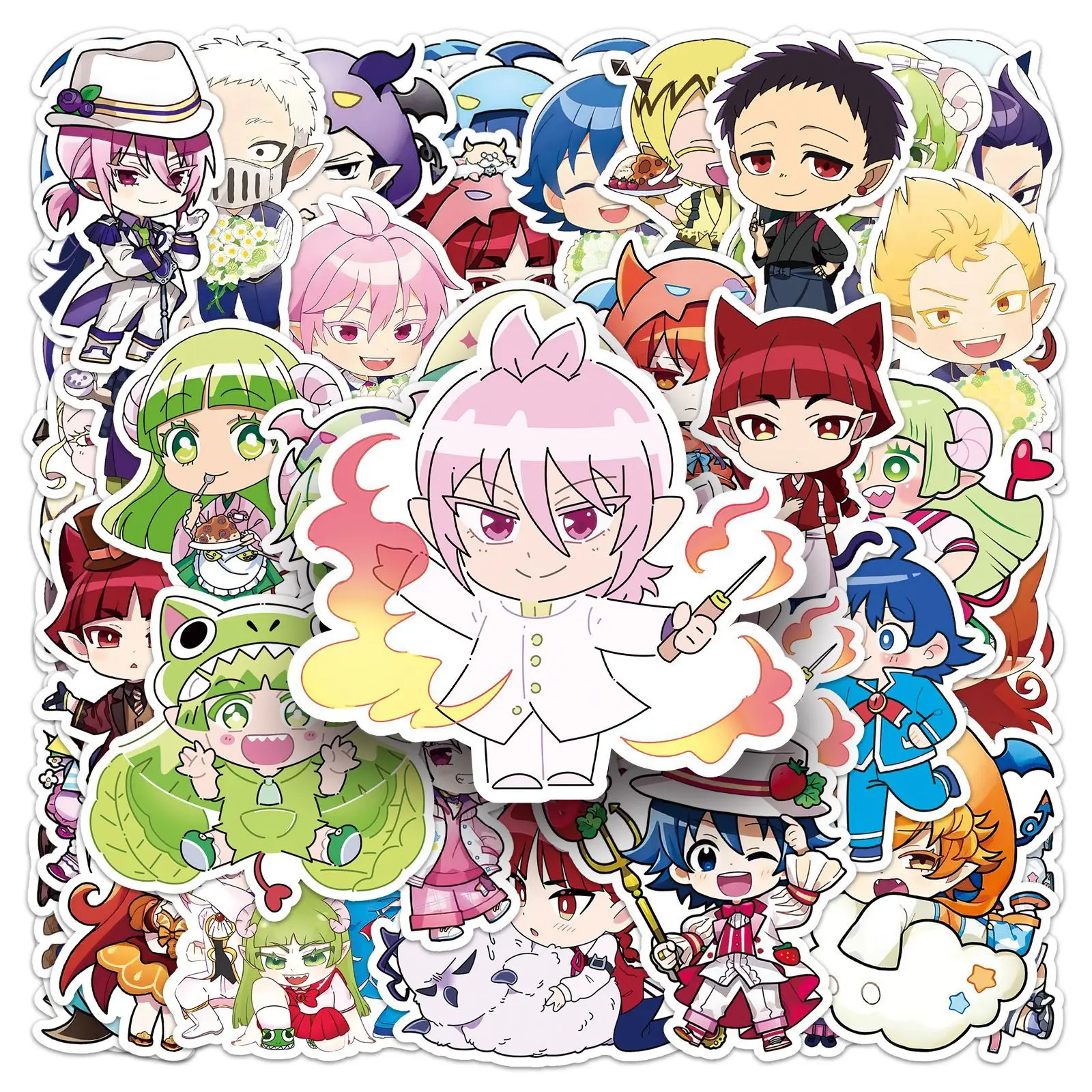 

50PCS Anime Welcome to Demon School! Iruma-kun Sticker Cartoon Cute Graffiti Decal Kids Toy for Water Cup Pencil Box Guitar