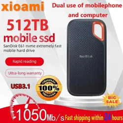 Xiaomi için sabit Disk mobil SSD E60 1TB 2TB 4TB 8TB 256TB USB 3.1 HD harici sabit dizüstü PS5 mobil sabit Disk HDD depolama