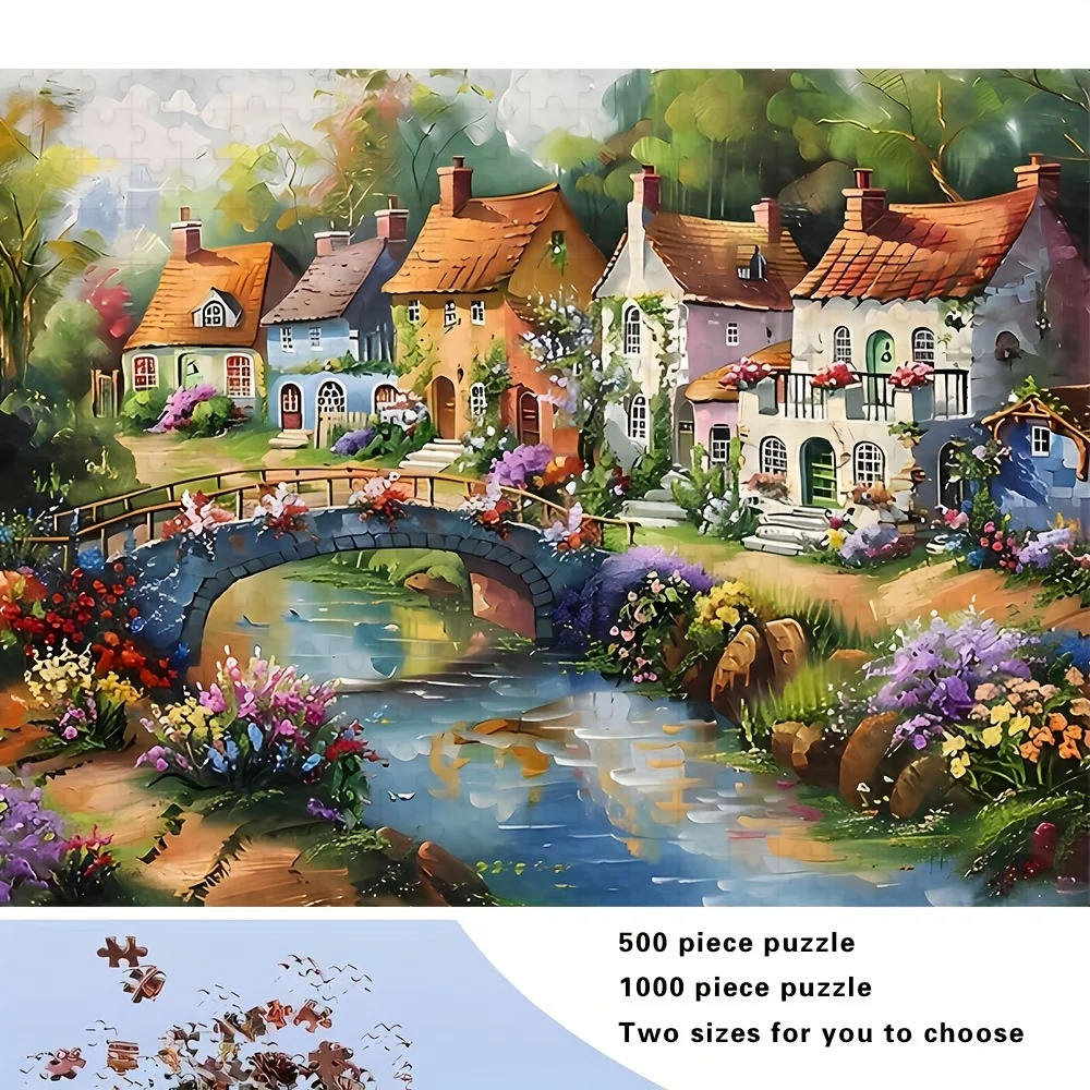 

500/1000pcs Adult Puzzle, High-Quality Relaxing Family Game, Perfect for Birthdays, Christmas, Halloween, and Gifts, Best Choi