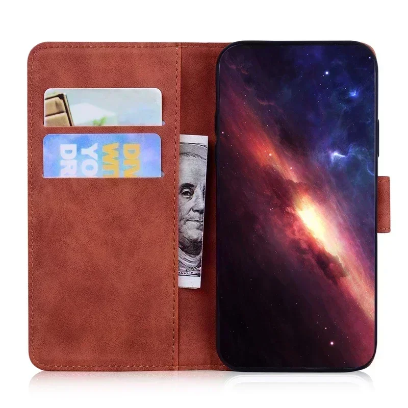 For Xiaomi Redmi A3 Case Solid Color Printed Leather Flip Phone Case for Xiomi Redmi A3 Cover RedmiA3 A 3 Card Slots Coque Funda