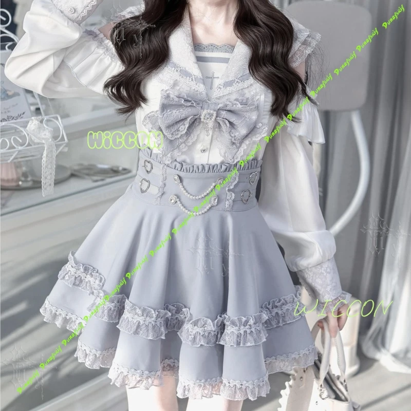 ensemble-deux-pieces-style-japonais-liz-chemisier-a-nœud-et-jupe-en-dentelle-tenue-lolita-kawaii-douce-pour-filles-sous-culture-de-niche