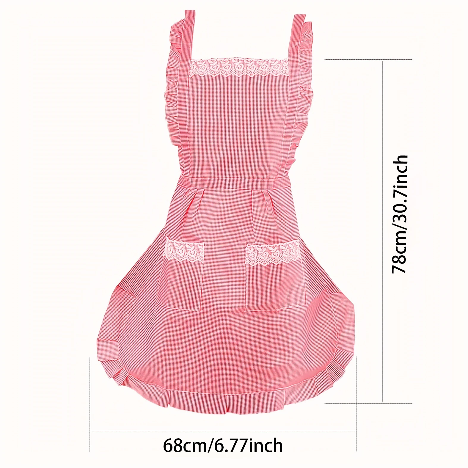 1pc of apron with pockets - can be manually wiped to maintain cleanliness and protection during cooking