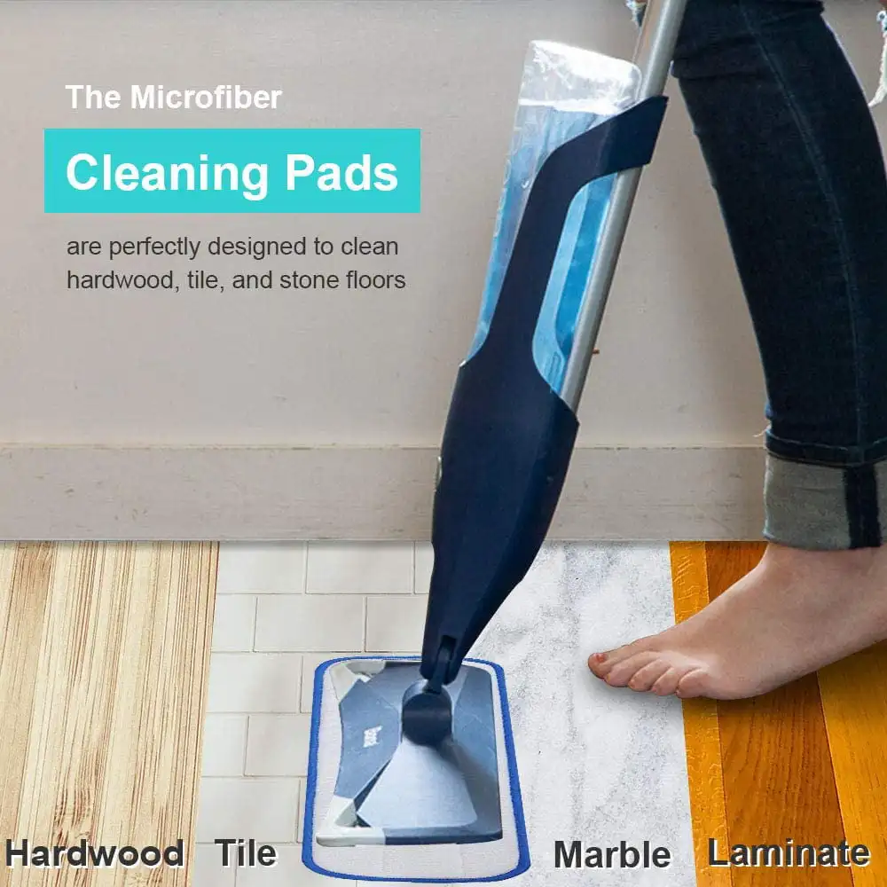 Replacement Microfiber Cleaning Pads for Bona Wet&Dry Mop, 18 Inch, Washable & Reusable Refills